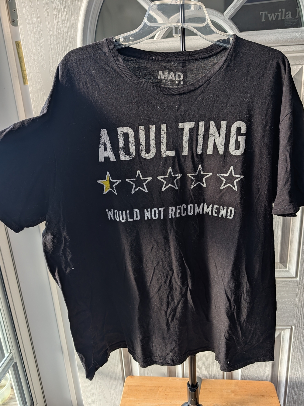 MAD Engine Adulting Would Not Recommend Tee